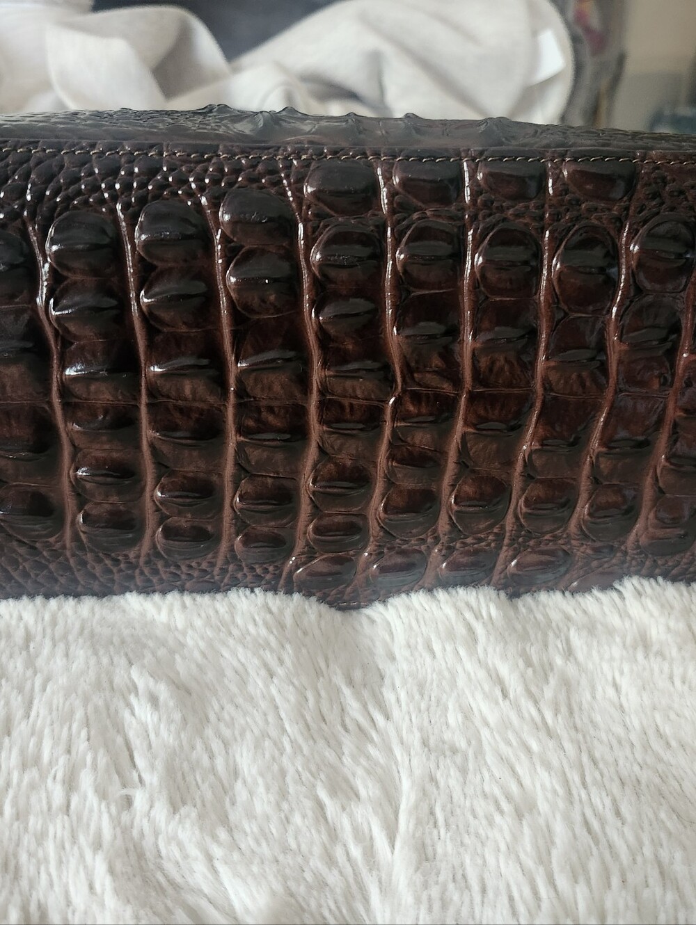 Brahmin Marlowe Drawstring bucket bag Fig Jam - Picture 5 of 5